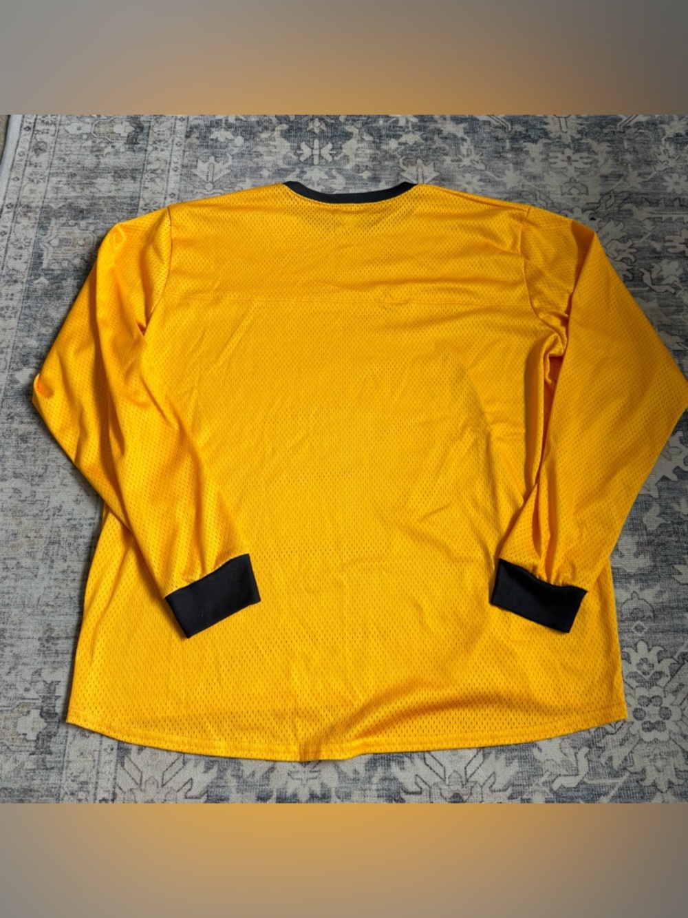 Honda Men’s Retro Mesh Racing Jersey Classic Logo Sz M Golden Long Sleeve GUC - Picture 8 of 8